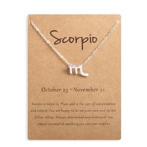 Scorpio Pendant Necklace Silver Plated